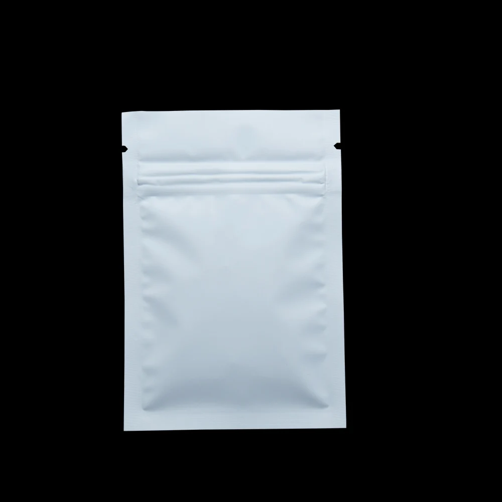 

Wholesale 7x10cm Matte White Aluminum Food Storage Bag Coffee Snack Tea Smell Proof Package Mylar Foil Packaging Bags 2000pcs