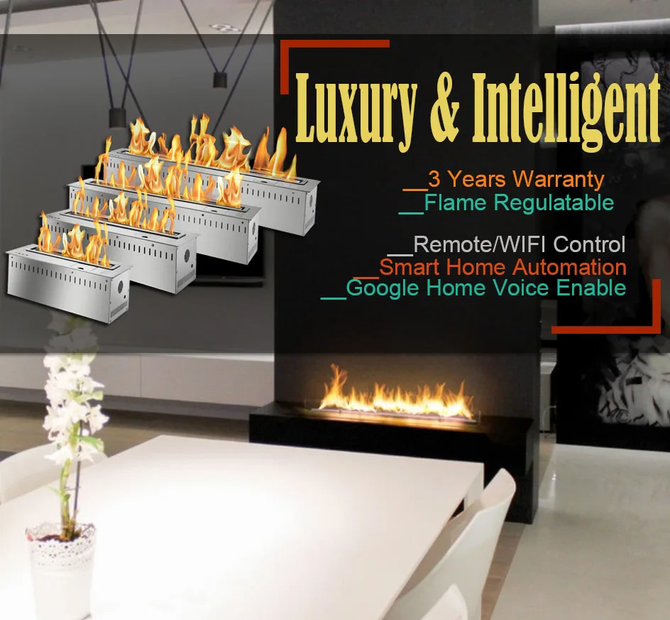

hot sale 18 inches smart bio ethanol burner alcohol fireplace remote modern