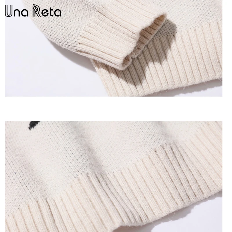 Una Reta, милый мужской свитер, новинка, Осень-зима, пуловер с принтом для влюбленных, мужской свитер, свободный мужской свитер с рисунком