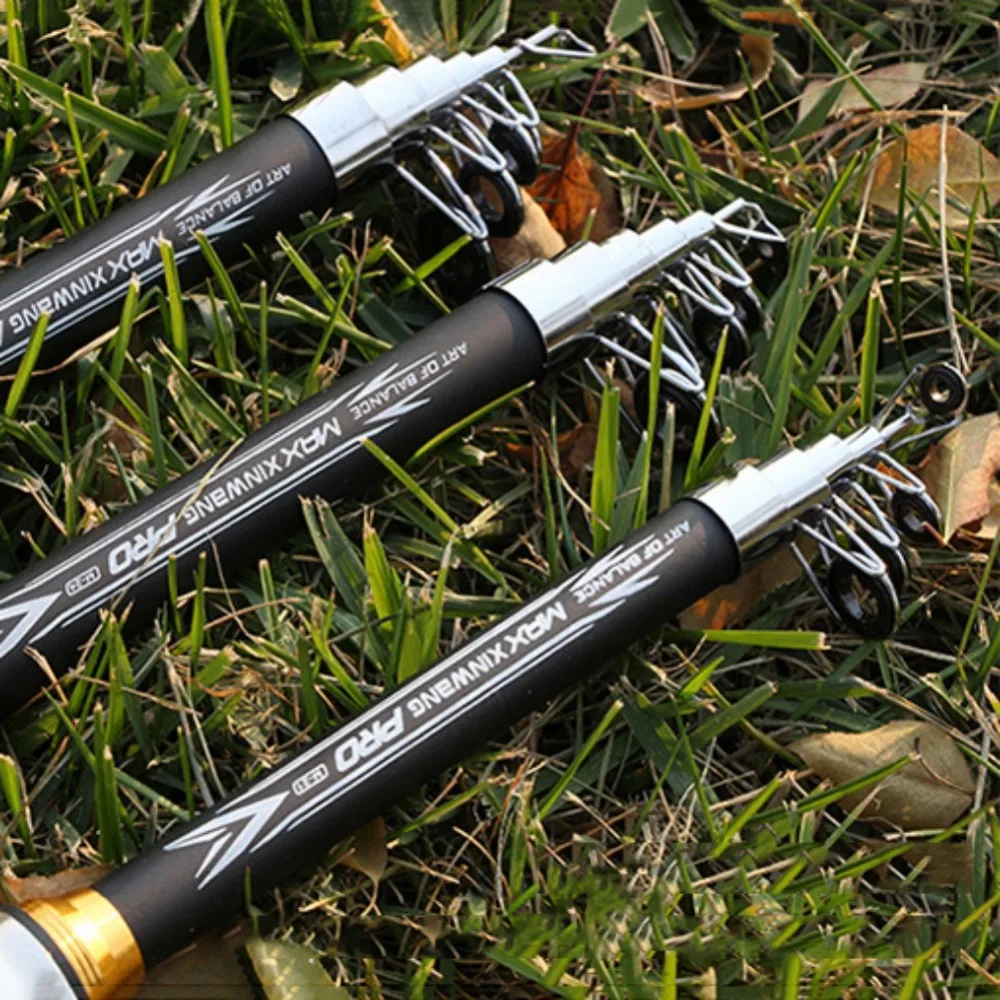 2.1m/2.4m/2.7m/3.0m/3.6m Telescopic Fishing Rod Glass Fiber Portable Spinning Fishing Pole Short Sea Pole Fishing Accessories