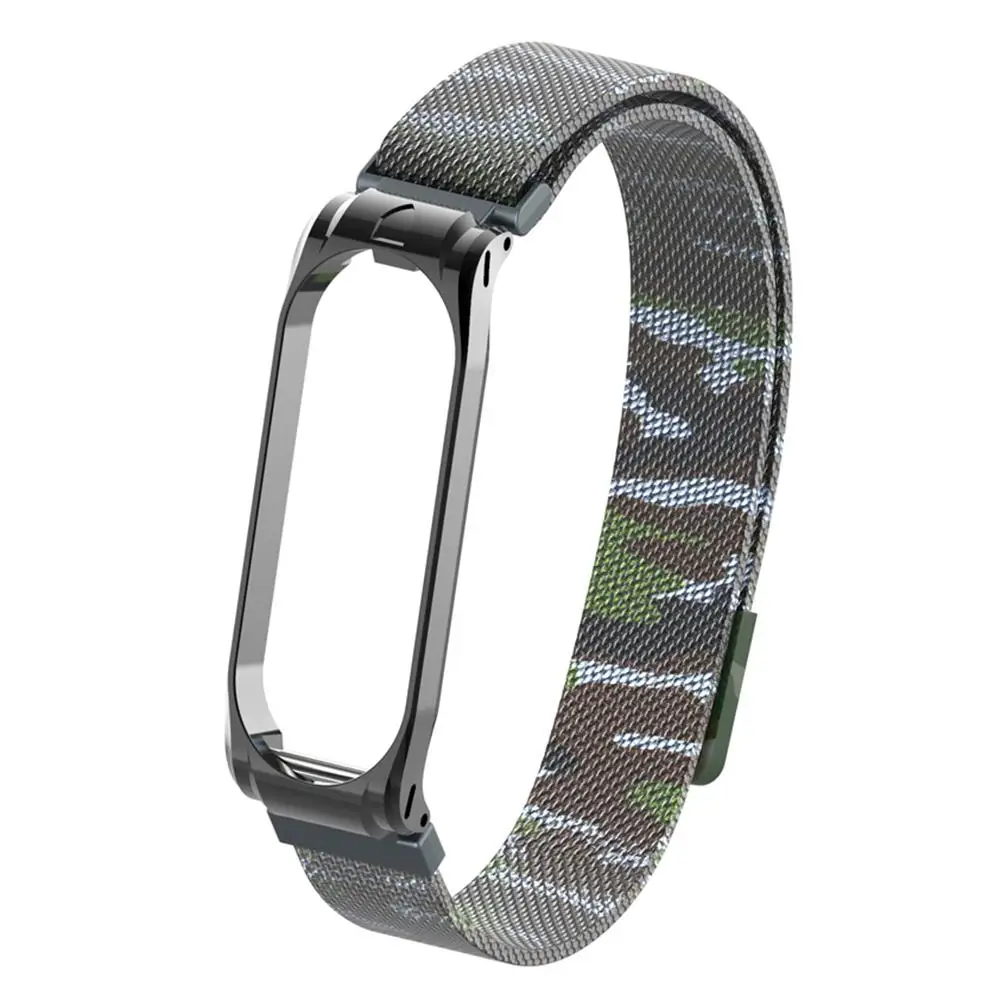 Mi lanese наручный ремешок на замену браслет для Xiaomi mi Band 3/mi Band 4 цветной mi lanis магнитный ремешок из нержавеющей стали - Цвет: Grass Green