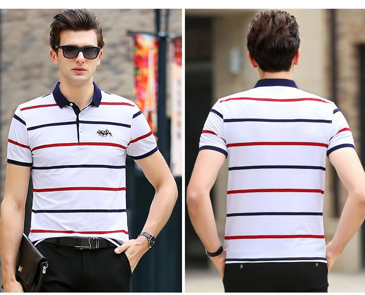 High quality polo shirt New summer brand cotton men's polo shirt Business casual short sleeve striped shirt polo men tops polos 17 Hb83eab33cd1a46ae9a8a76f37a4f772dX