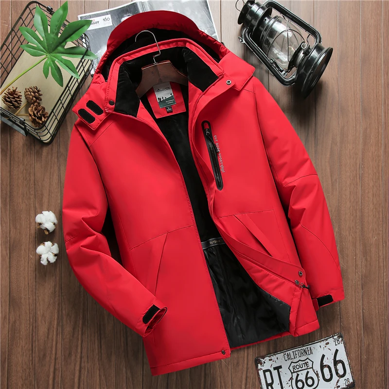 Winter Jacket Men Waterproof Hooded Windbreaker Male Thick Warm Parkas Fleece Jacket Coat Men Plus Size 7XL 8XL 9XL Dropshipping