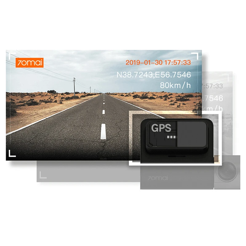 Оригинальный видеорегистратор 70mai Dash Cam Pro GPS модуль D03 ADAS функция определения