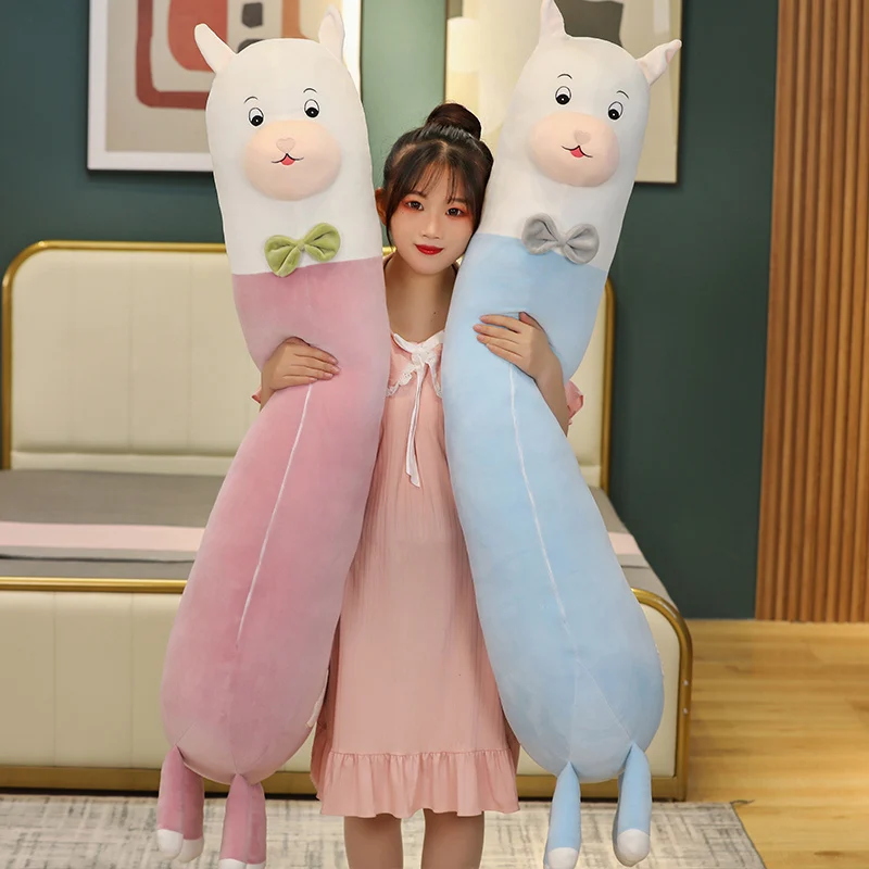 

150cm Giant Alpaca Plush Toy Soft Stuffed Cute Sheep Llama Animal Dolls Japanese Alpaca Pillow Kids Girls Home Bed Decor Gift