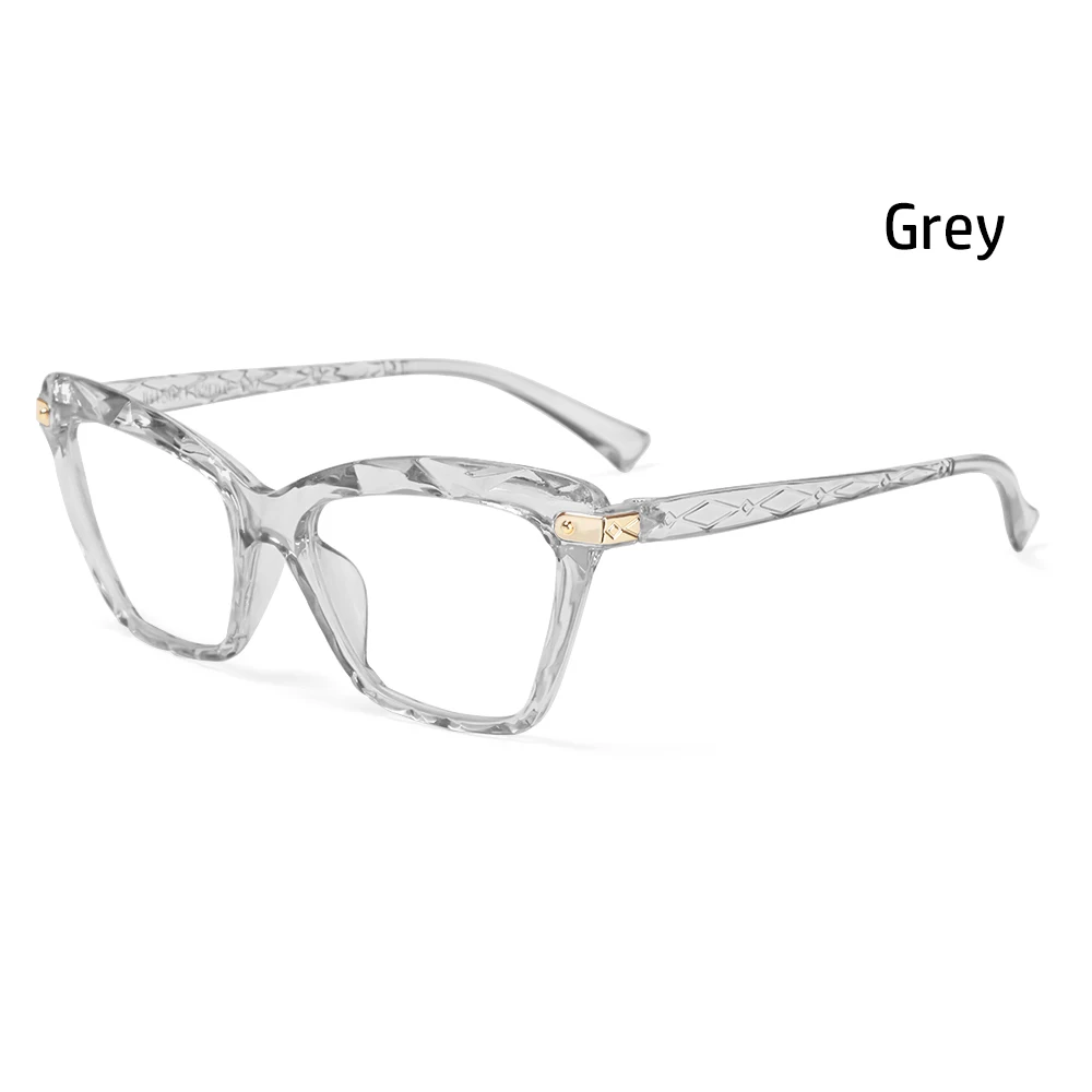 2021 Square Women Reading Glasses Oversized Frame Anti Blue Light Cat Eye Eyeglasses Trending Design Optical Computer Glasses prescription blue light glasses Blue Light Blocking Glasses