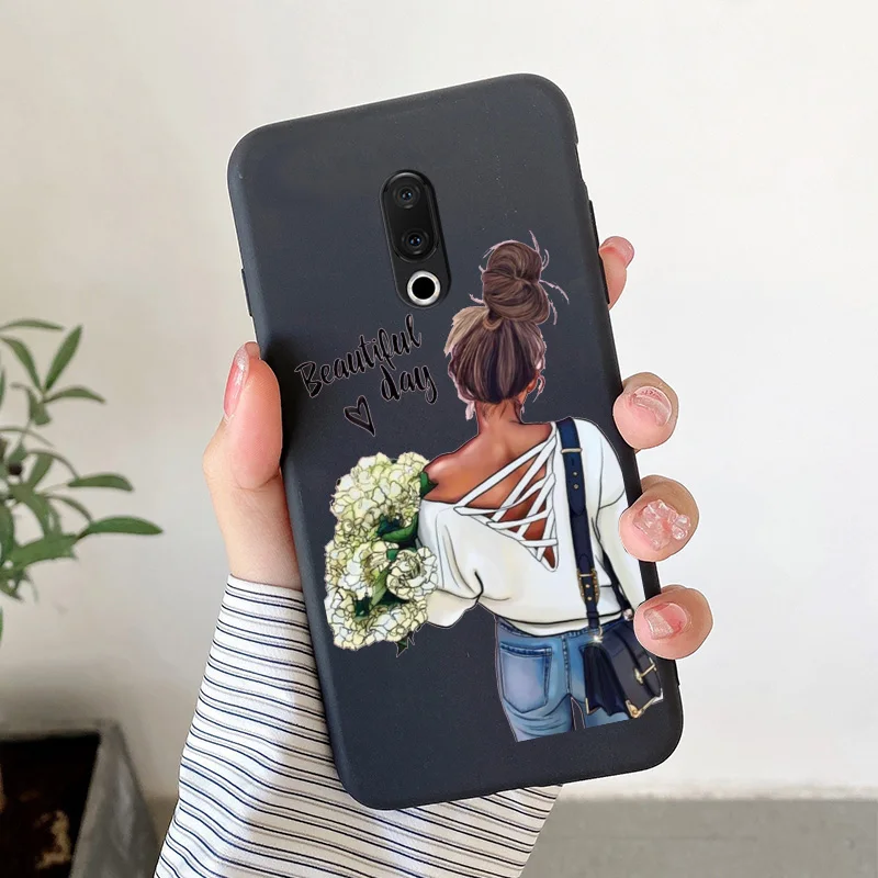 For Meizu 15 Case Candy Fashion Mother And Daughter Fundas Shell For Meizu 15 PLus Shockproof Matte Painted Phone Cover meizu phone case with stones craft Cases For Meizu