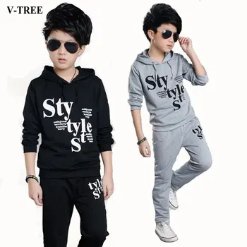 

Children Clothing Sets Autumn Spring Teenager Sports Suits School Boys Clothes Sets Hoody+pants For Kids