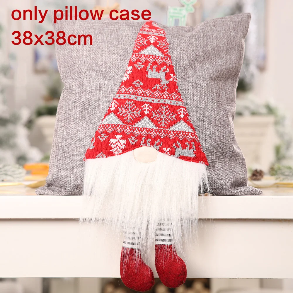 Pillow Case02 Рождественская скатерть для обеденного стола, Новогодняя Рождественская декоративная наволочка, чехол для бутылки вина, рождественские украшения для дома - Цвет: Pillow Case02