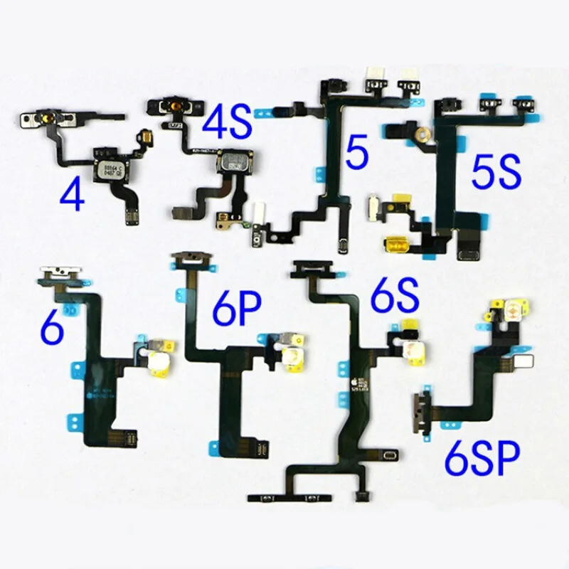 

For iPhone 6 6S Plus 4 4S 5 5S 5C Switch Connector On Off Button Volume Button Flex Cable Ribbon