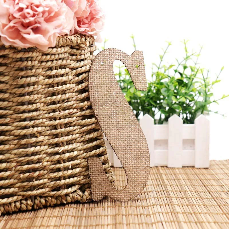S Винтажный джутовый Hessian из мешковины A-Z буквами алфавита DIY баннеры гирлянды Таблица дисплей для дня рождения Свадебная вечеринка украшения - Цвет: S