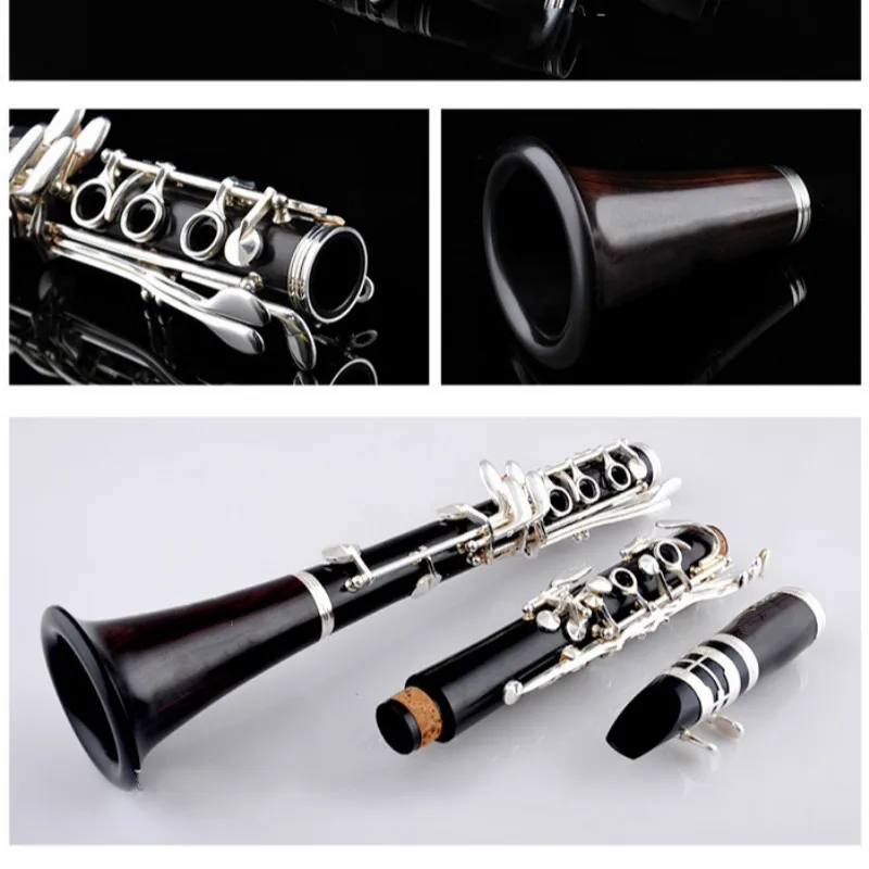 Кларнет из черного дерева Bb профессиональный игровой кларнет в импортированный кларнет из черного дерева
