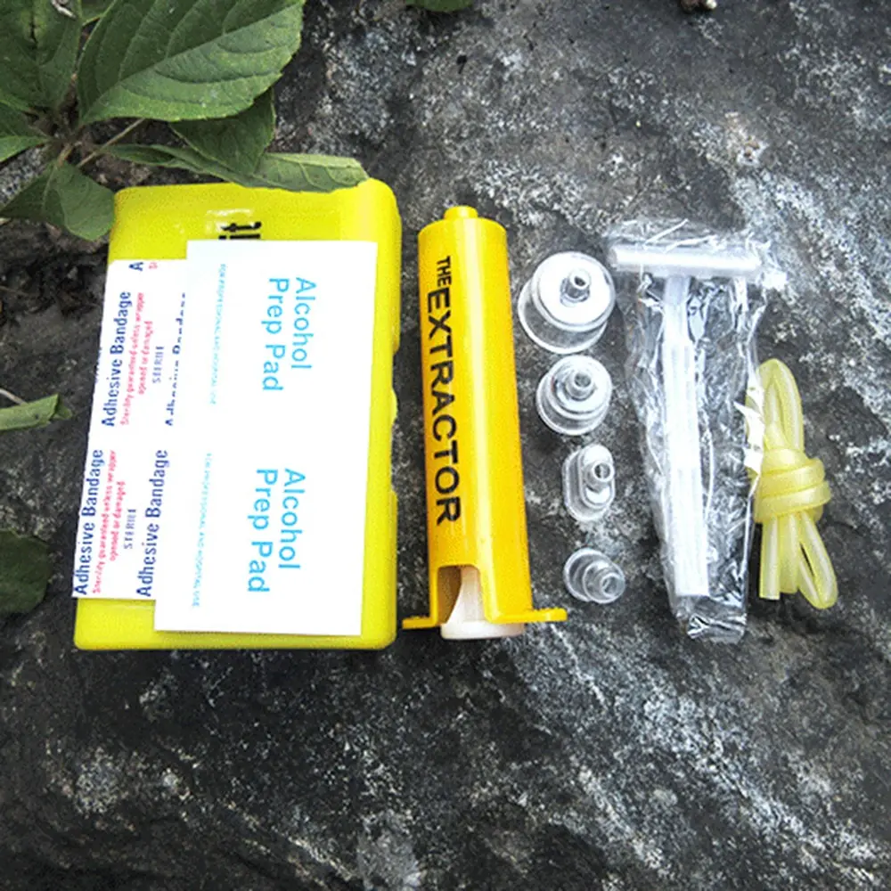 Outdoor Emergency Snake Insect Bite First Aid Kit Wild Venomous Bee Bites Vacuum Detox Pump Survival Rescue Venom Extractor