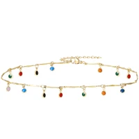Fashion Simple Candy Color Tassel Necklace for Women Aesthetic All-match Pendant Jewelry Choker Neck Accessories Gift Chain - Image 2