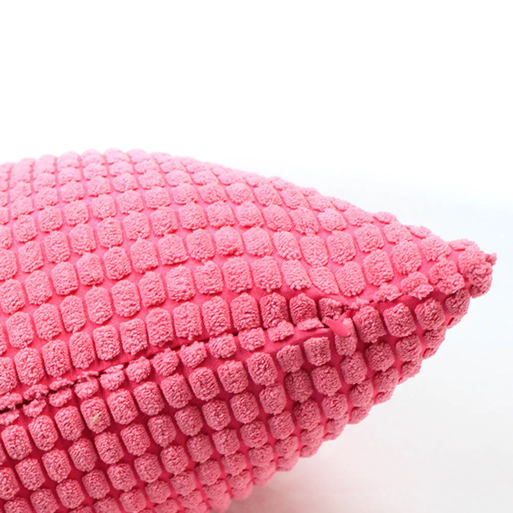 2pcs Corduroy Fabric Square Cushion Cover Solid Cushion Cover for Home Sofa Chair Couch Bedroom LXY9
