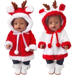 Vêtements de poupées américaines pour garçons, 43 Cm, rouge père noël bois, robe de naissance, accessoires de jouets pour bébés, 18 pouces, f971 