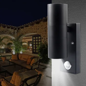 

Indoor Up Down Courtyard Home Decor Infrared Sensor Pathway Led Outdoor Wall Light Anti Corrosion Porch Waterproof Garden