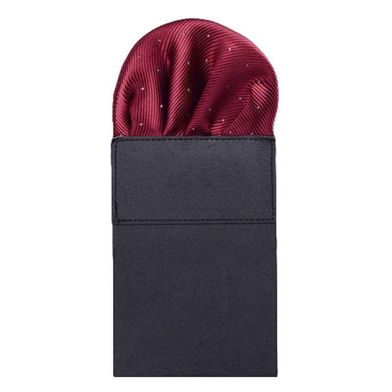 Wine Red Мужские носовые платки полотенце джентльмен бизнес полотенце для сундуков твердые точки Платок Квадратный предварительно сложенный Карманный полотенце для формальной вечеринки - Цвет: Wine Red