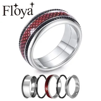

Floya Inner Rings Accessories for Ladies Titanium Stainless Steel Rings Multilayer Bijoux Bague