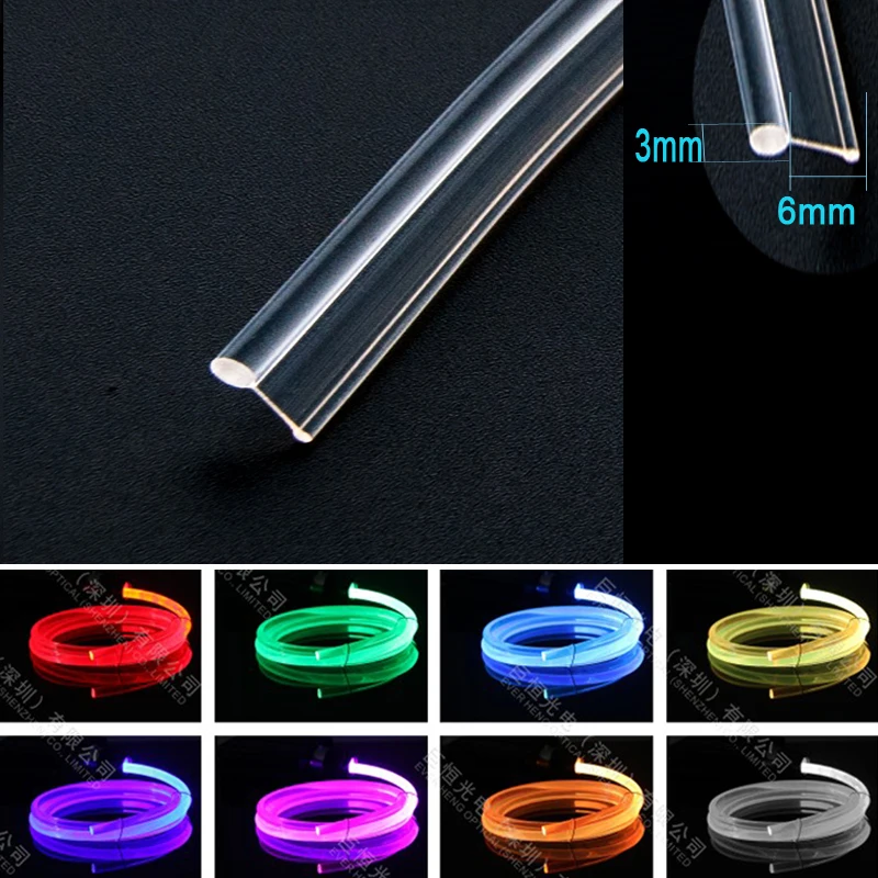 Motor de Luz com Controle Uso do Carro Controle 3w Multi Cor Rgb Fibra Óptica Led App - ir 12v 12 de luz com controle app uso do carro