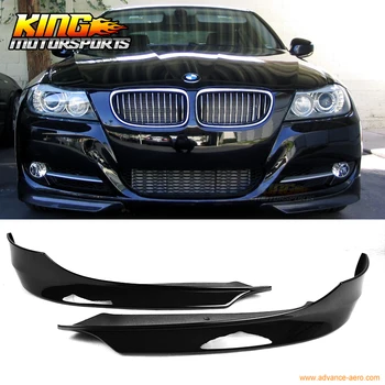 

Fit For 2009-2012 BMW E90 3-Series Front Bumper Lip Splitter 2PCS Painted Jet Black - PP