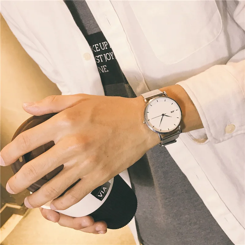 

Female Students Watch Korean-style Simple Casual Glorious Trend of Fashion Metal Watch Strap Silver Chain Quartz WOMEN'S Watch T