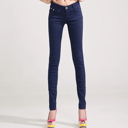 Navy blue Donna, Стрейчевые штаны для женщин, обтягивающие штаны для женщин, джинсы, женские джинсовые штаны, яркие цвета, женские джинсы s - Цвет: Navy blue