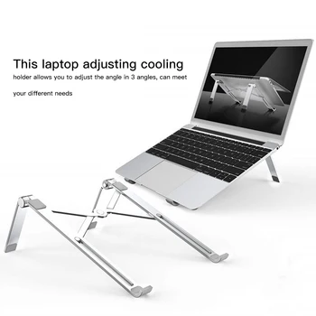 

Portable Laptop Stand Foldable Notebook Laptop Stand Bracket Foldable Aluminium Alloy Laptop Holder for PC Notebook,Black/Silver