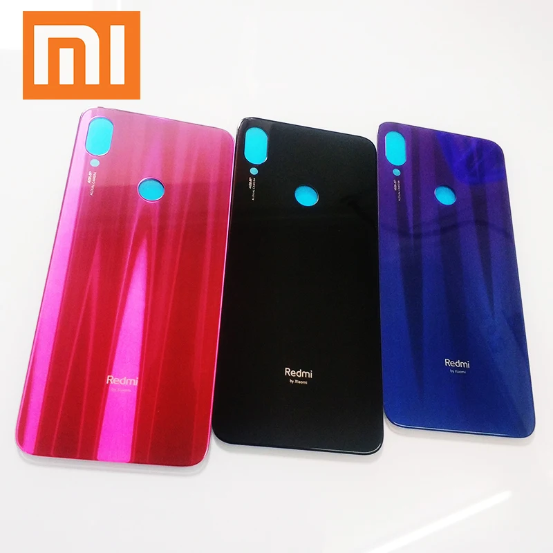

100% Original Xiaomi Redmi Note 7 Note7 Glass Back Battery Cover Rear Housing Cover Case Replacement For redmi note 7 phone case