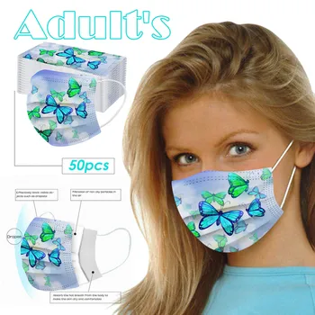 

Masque Adulte 50pcs Adult Butterfly Disposable Protection Breathable Mascarilla Desechable Dropshipping Send Fast Large Stock