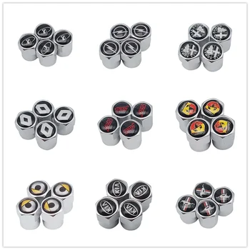 

100pcs Aluminum Wheel Tire Valve Caps for Ssangyong saab Daewoo Dacia Renault hyundai AUDI bmw VW GOLF POLO MK4 MK5