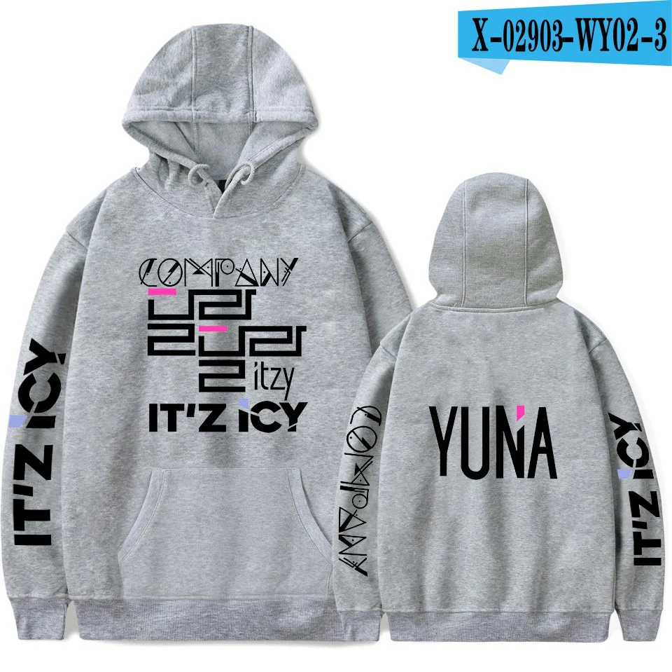 ITZY Hoodie Sweatshirt Exclusive Sweatshirt Women Fashion Harajuku Autumn And Winter Hot Hoodies Women XXS-4XL - Цвет: 15