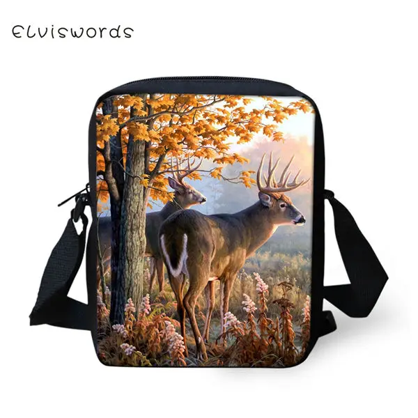 CDWX3835E ELVISWORDS/женские сумки-мессенджеры с фантазийным оленем; сумка для девочек с крестиком; модная мини-сумка с рисунком животных для девочек - Цвет: CDWX3835E