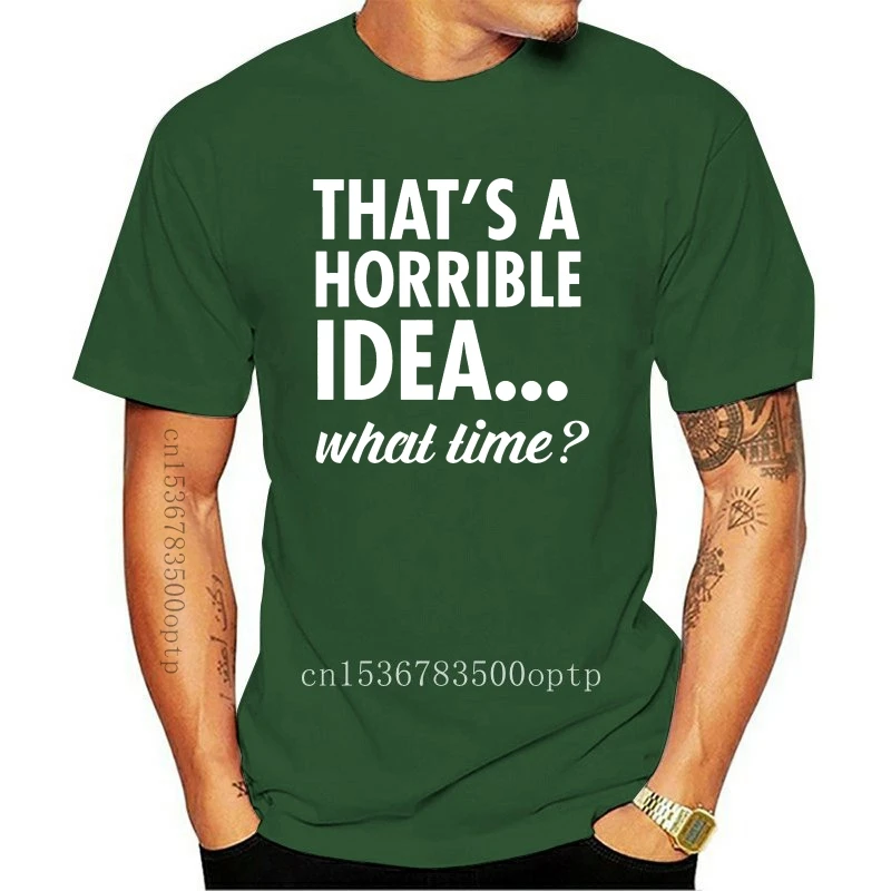 Ужасная идея сколько времени? Мужская футболка дружбы для мужчин/мальчиков