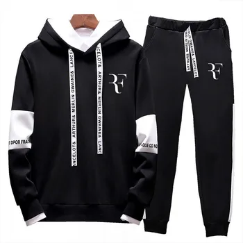 

Hoodies Men's Casual Set Men Long-Sleeve Athletic Pants Pullover Korean-style Spring Autumn Stylish Two-piece suit Sweatshirt