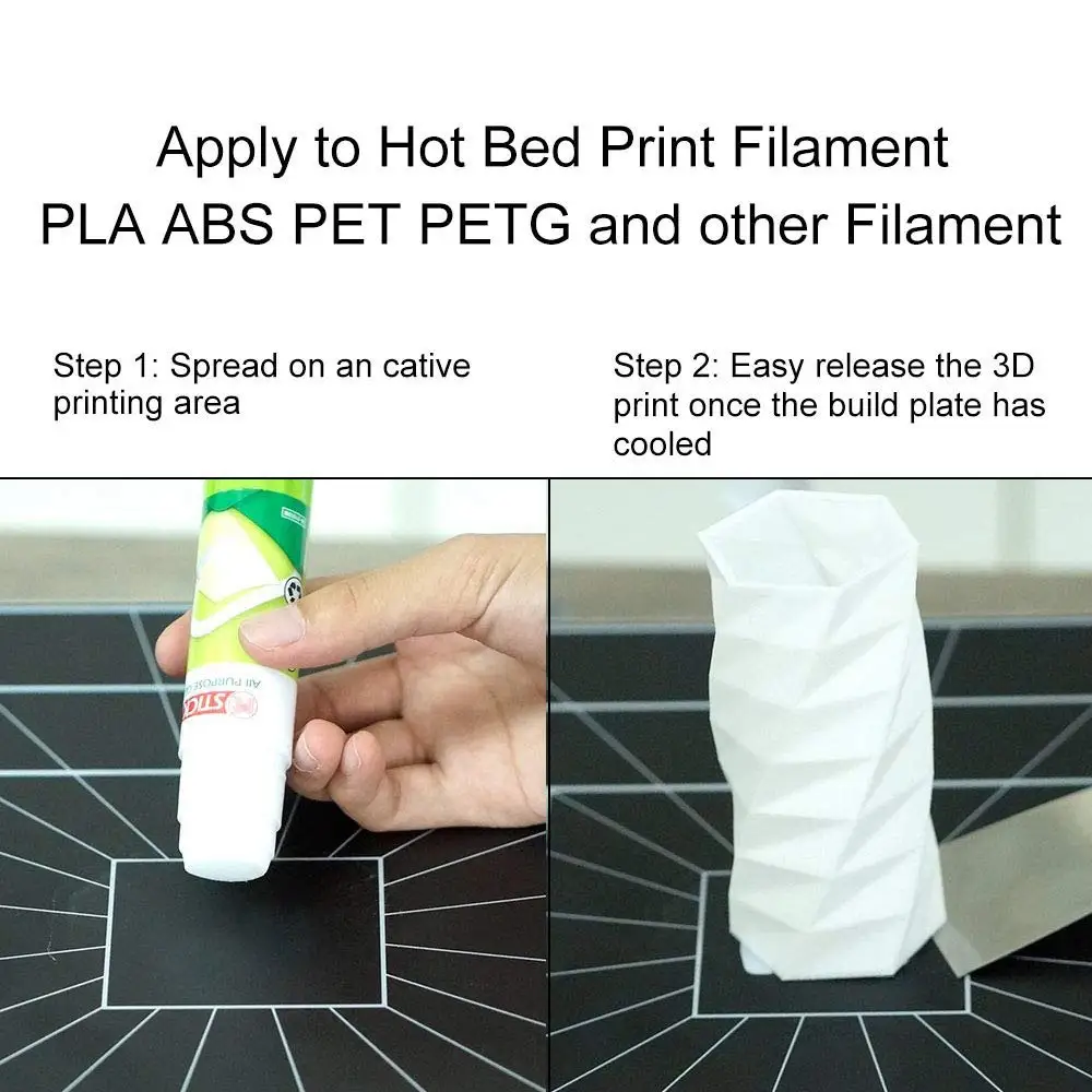 3D Printer Glue Sticks, 4Pcs Solid Stickers for 3D Printer Hot Bed Print