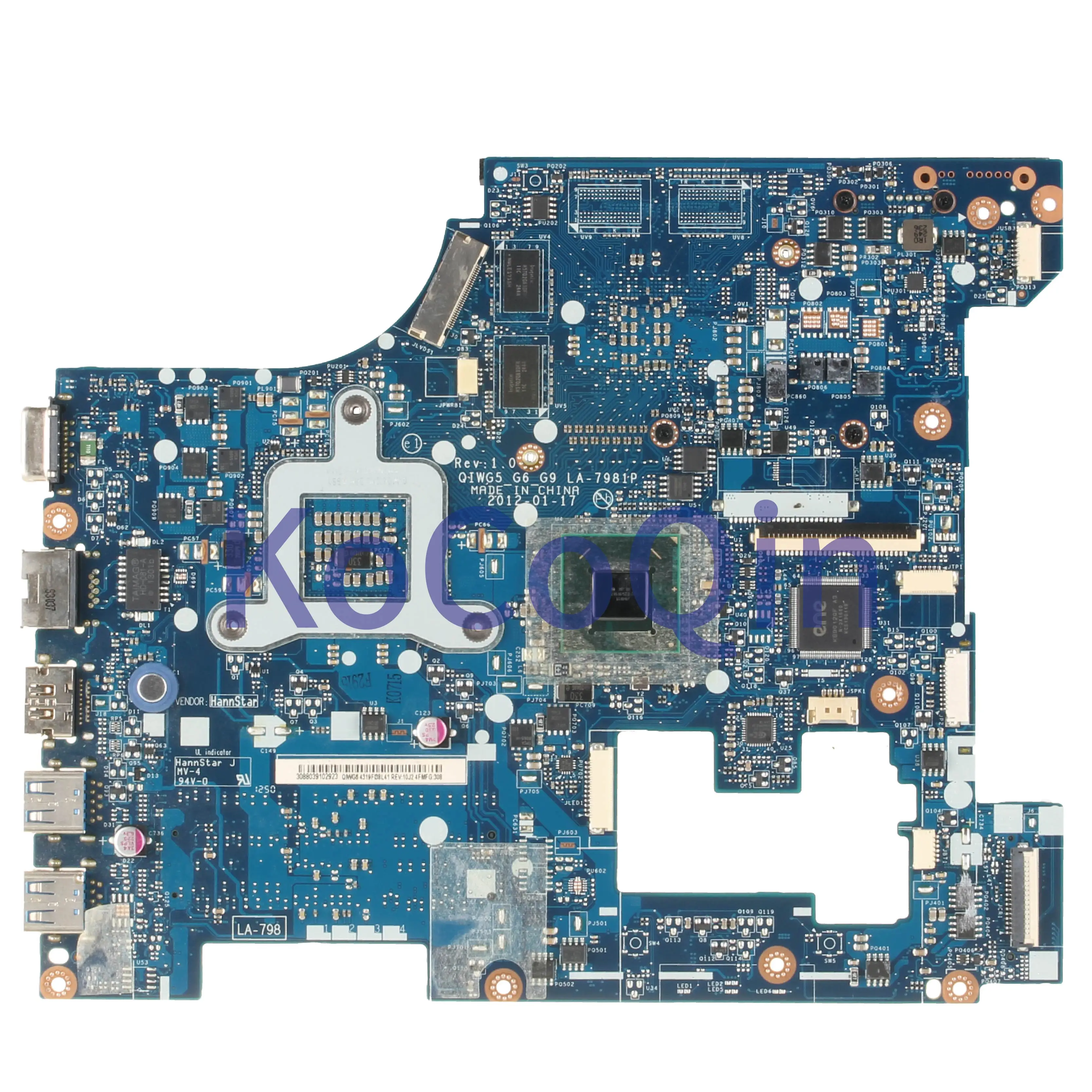 KoCoQin материнская плата для ноутбука LENOVO Thinkpad G580 GT610M SLJ8E 15 дюймов материнская плата QIWG5 G6 G9 LA-7981P 90002015 N13M-GE7-B-A1
