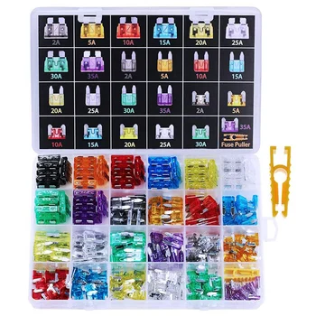 

WSFS Hot 272Pcs - Car Blade Fuses Assortment Kit, Automotive Fuses - Standard & Mini & Low Profile Mini, Car Boat Truck SUV Auto