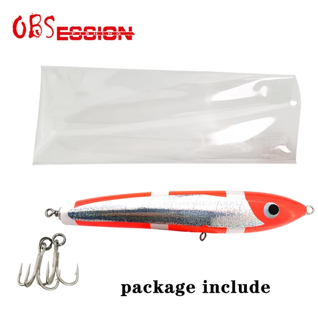 65g90g120g140g Trolling Wood Stickbait Pencil Popper Tuna Boat Fishing Lure Topwater Long Casting Wobbler Carp Artificial Leurre E