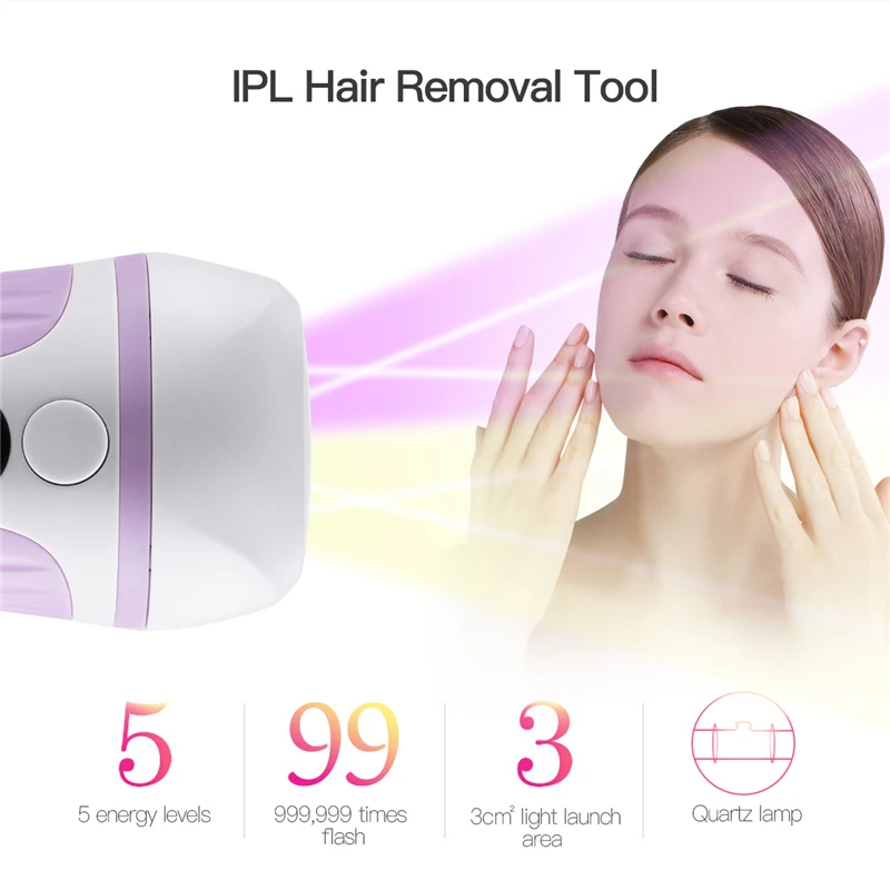 Фотоэпилятор с ЖК дисплеем для лазерного удаления волос IPL фотоэпилятор лица