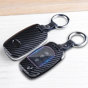 

ABS Carbon fiber Car Remote Flip Key Fob Shell Cover Case For Hyundai I30 IX35 Avante Verna For KIA K2 K5 Sportage Sorento