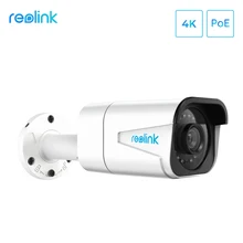 Reolink 4k câmera ip poe nightvision ao ar livre ip66 bala 8mp câmera de segurança áudio à prova dwaterproof água b800