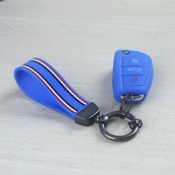 

2020 New Arrival Cheap Price Promotion Gifts Silicone Car Key Accessories Key Ring Wrist Keychain Key Chain Holder for Keys