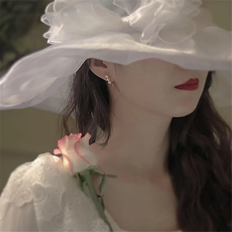 925 Sterling Silver Simple Word Natural Pearl Stud Earrings Women Noble Vintage Mother Day Jewelry Accessories Girlfriend Gift - Image 5