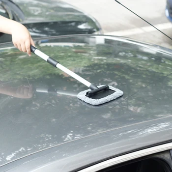 

Car Front Windshield Glass Defogging Brush Water Flow Windows Squeegee Telescoping Handle Car Cleaning Tool