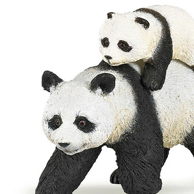 3inch Simulation Panda And Baby Forest Animals Model Wild Life Figurine PVC Toy Animal Figures 50071 Gift For Kids #W0 5
