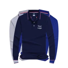 Осенняя мужская рубашка поло уличная одежда с длинным рукавом Спортивные Jerserys на заказ Печать текстовый логотип женские повседневные рубашки поло для гольфа Homme