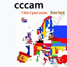 7 Lines 1 Year Europe Cccam Cline 7 lines 1 Year Oscam Cline HD AV Cable For Satellite Receiver DVB-S2 Spain