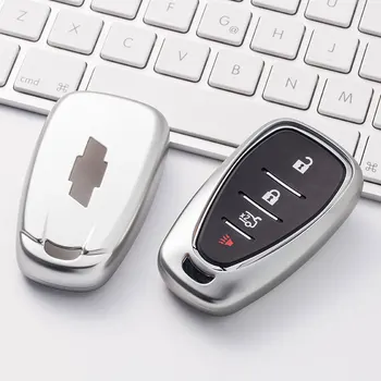 

For Chevrolet Cruze Malibu XL TRAX EquinoX 2 3 4 5 button remote key shell Car style Gift TPU Soft Silicone car key cover case