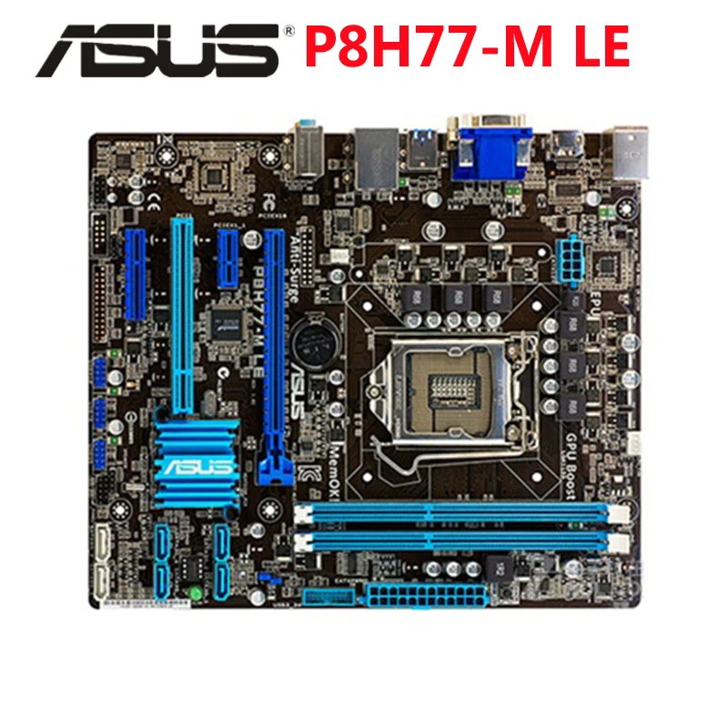 

Оригинальная материнская плата ASUS P8H77-M LE 1600 МГц DDR3 u ATX PCI-E X16 LGA 1155, для настольного компьютера, ПК, материнская плата P8H77-M-LE б/у